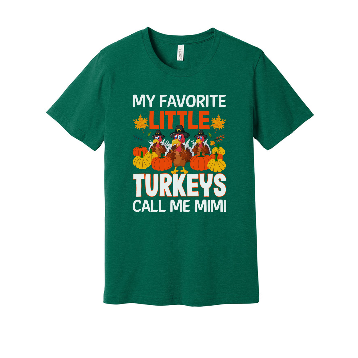 Thanksgiving Unisex T Shirt My Favorite Little Turkeys Call Me Mimi Graphic Tee For Fall