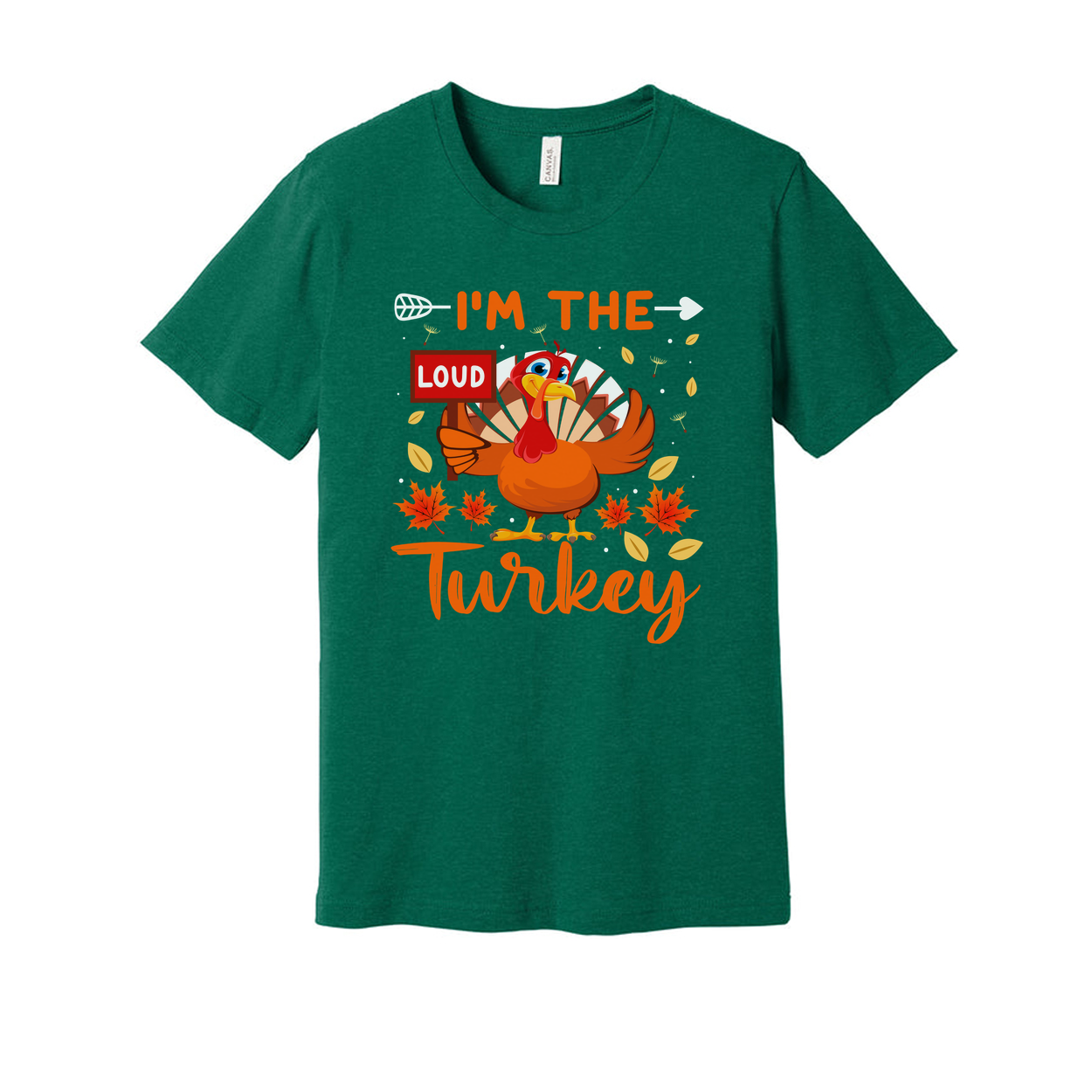 Thanksgiving Unisex T Shirt Loud Turkey Graphic Tee With Autumn Leaves And Bold Colors