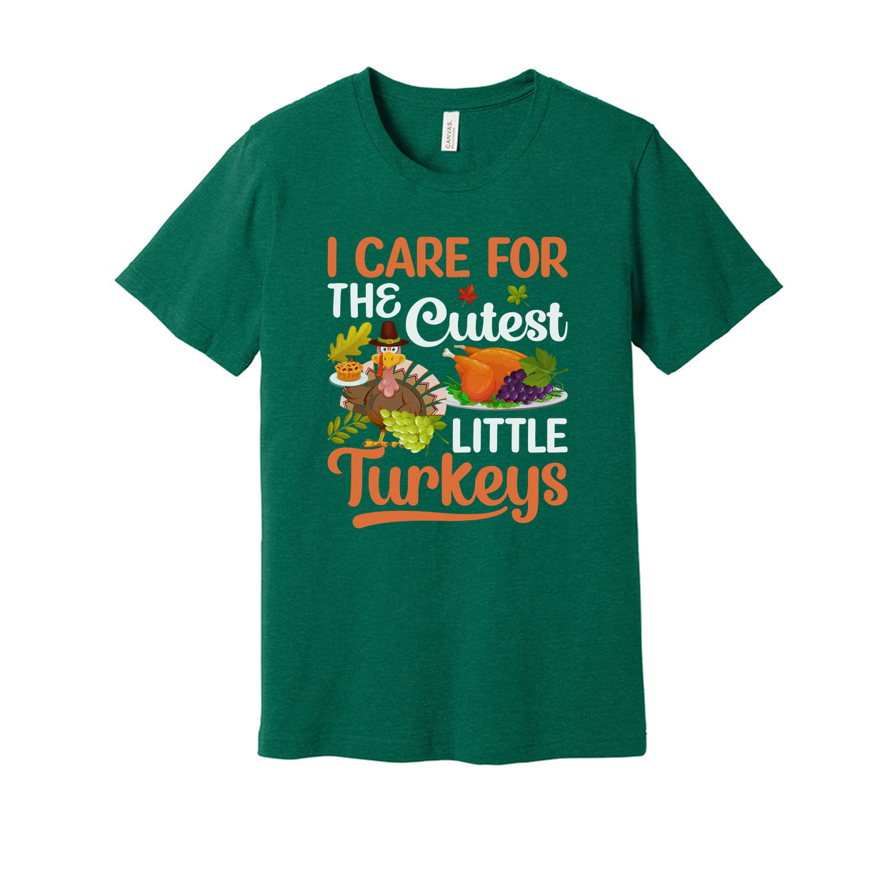 I Care For The Cutest Little Turkeys Thanksgiving Unisex T Shirt With Festive Graphic