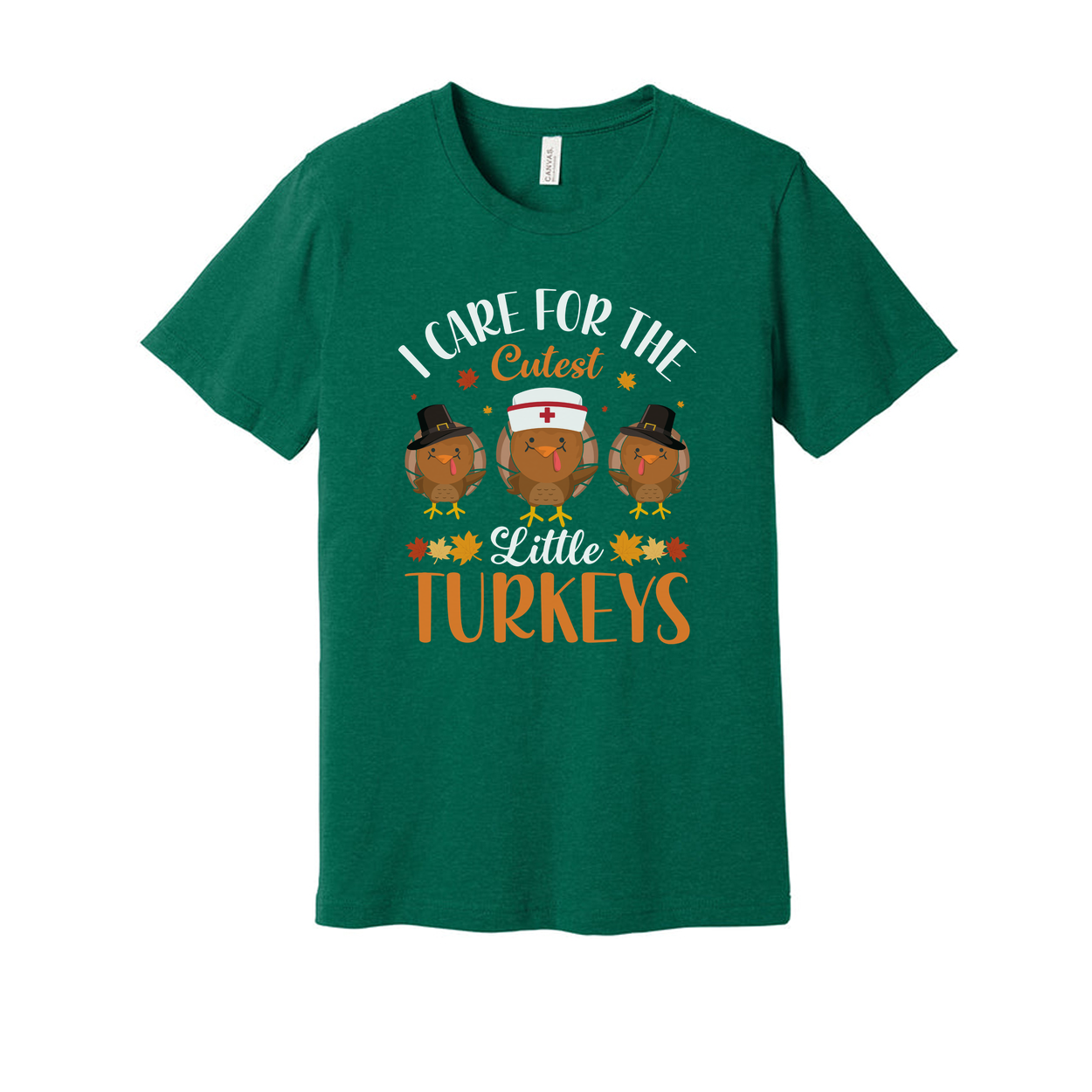 I Care For The Cutest Little Turkeys Unisex T Shirt With Fun Thanksgiving Design And Holiday Cheer