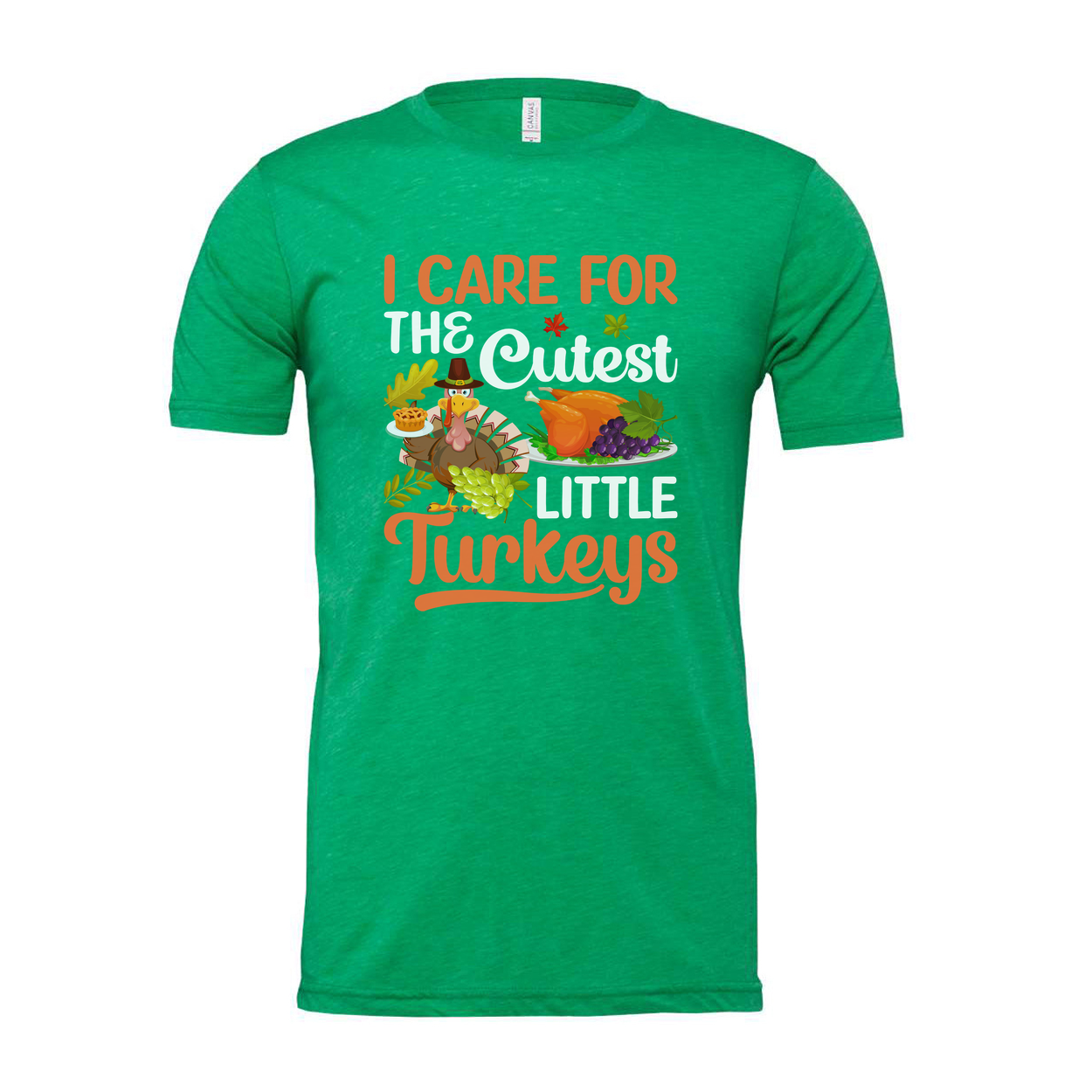 I Care For The Cutest Little Turkeys Thanksgiving Unisex T Shirt With Festive Graphic