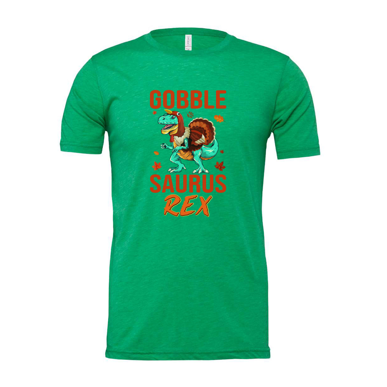 Gobble Saurus Rex Thanksgiving Graphic Unisex T Shirt Dinosaur Tee For Adults Everyday Wear