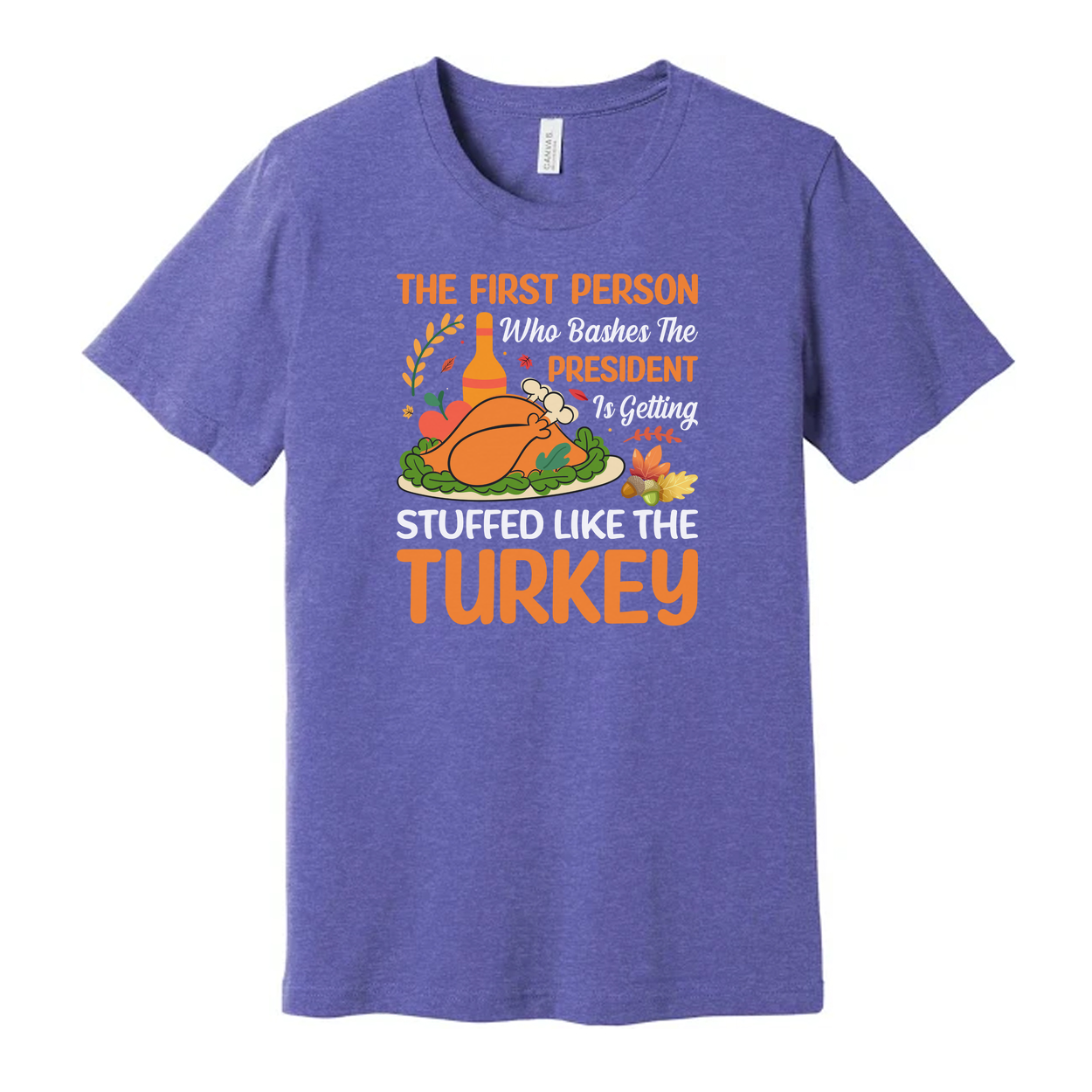 Thanksgiving Themed Unisex T-Shirt for Men and Women, Comfortable Cotton Holiday Apparel with Festive Design for Family Gatherings