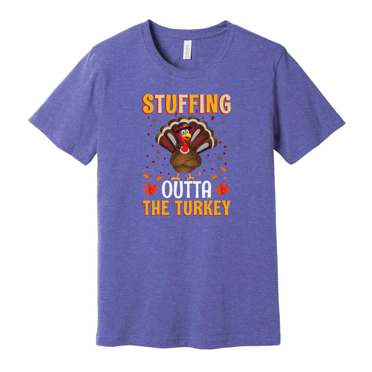 Thanksgiving Stuffing Outta The Turkey Unisex T Shirt With Cartoon Turkey Graphic