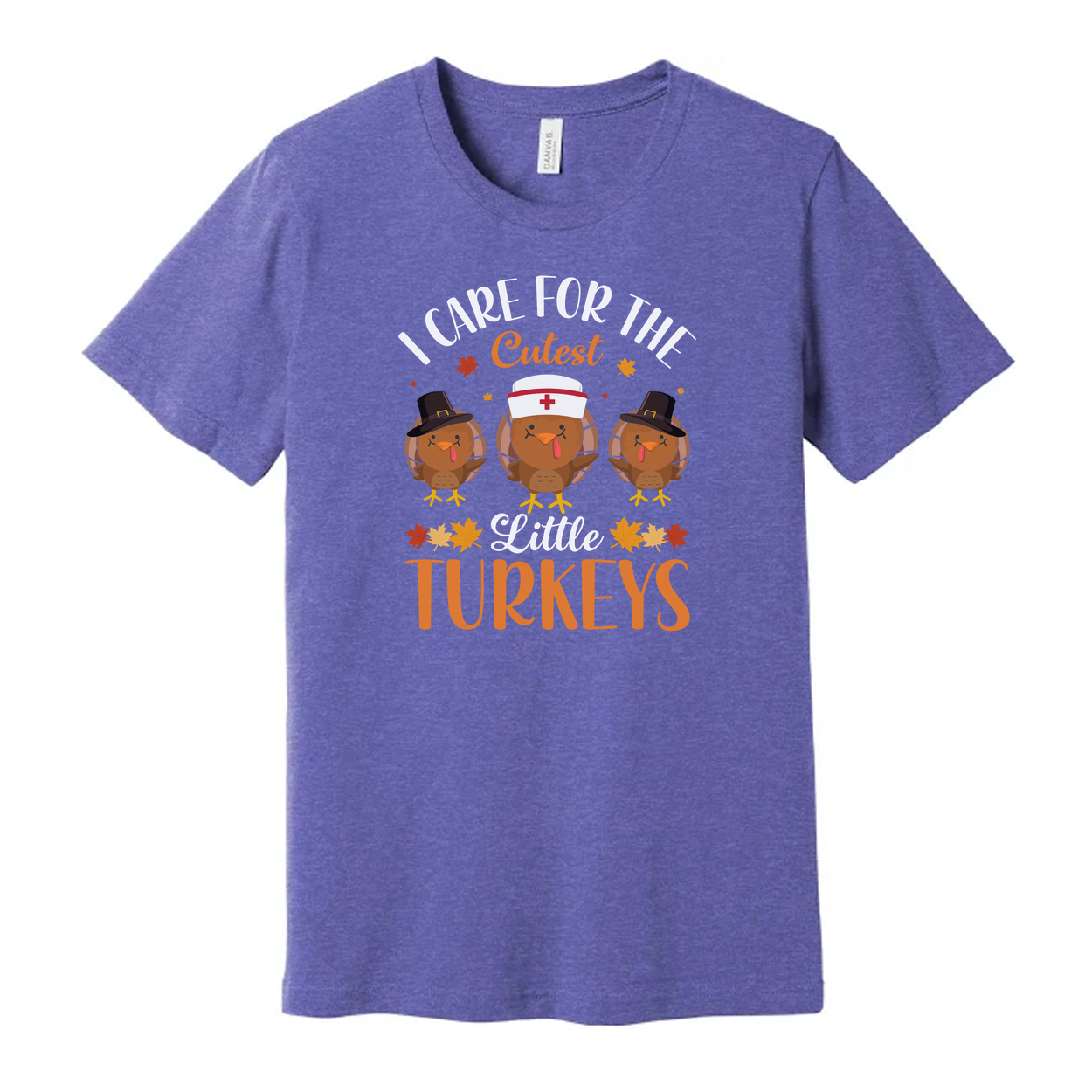I Care For The Cutest Little Turkeys Unisex T Shirt With Fun Thanksgiving Design And Holiday Cheer