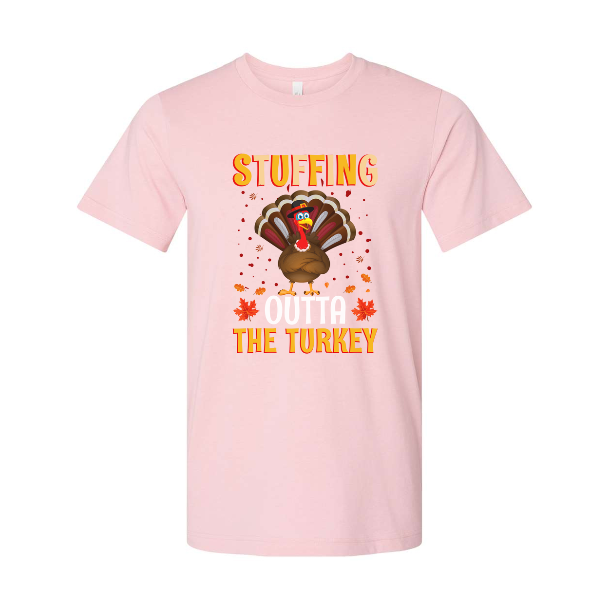 Thanksgiving Stuffing Outta The Turkey Unisex T Shirt With Cartoon Turkey Graphic