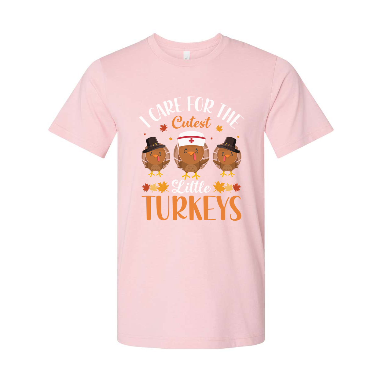 I Care For The Cutest Little Turkeys Unisex T Shirt With Fun Thanksgiving Design And Holiday Cheer