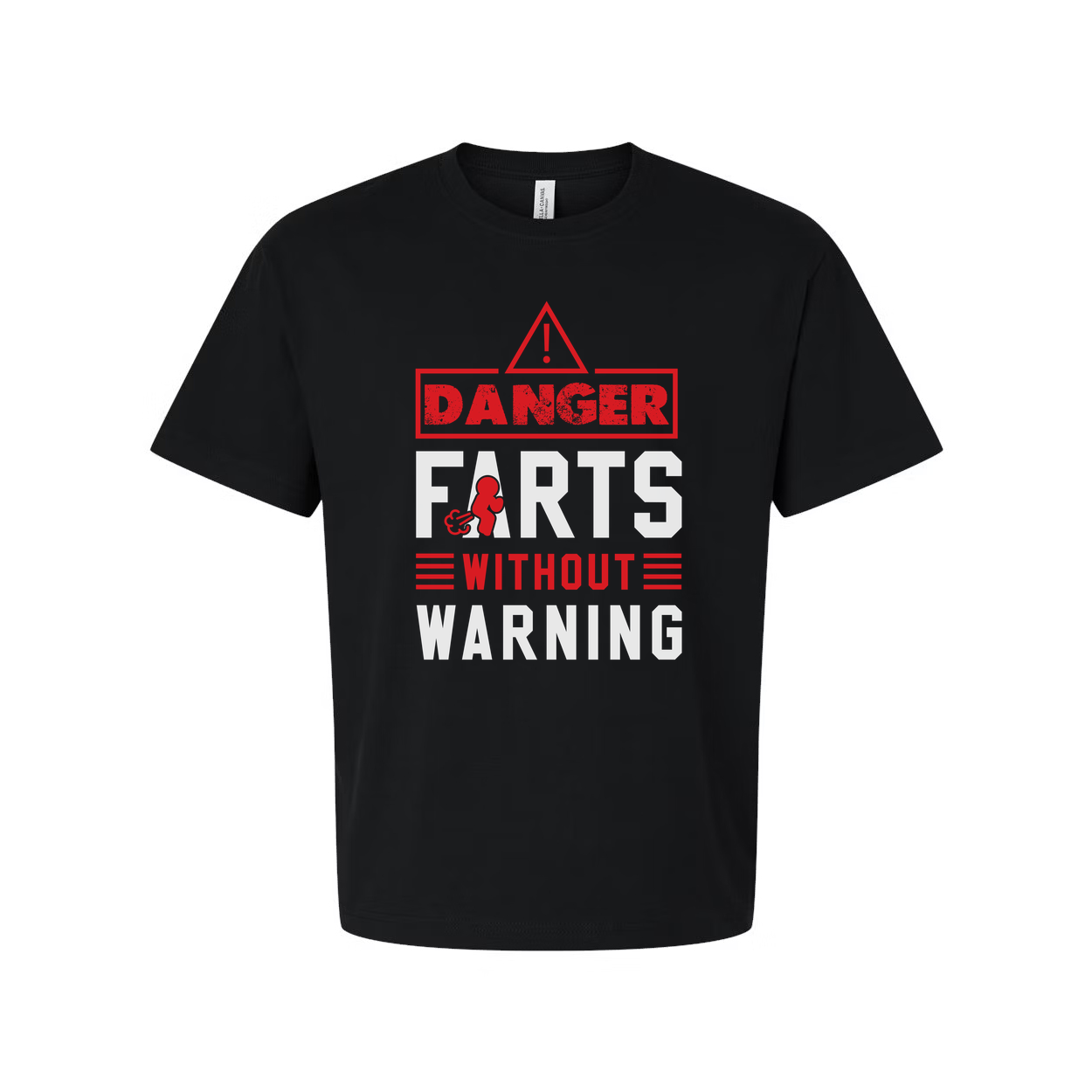 Danger Farts Without Warning Unisex Graphic Tee Shirt Made With Soft Cotton For Comfortable Fit