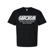 Unisex Sarcasm T Shirt With The Brain's Natural Defense Against Stupidity Graphic