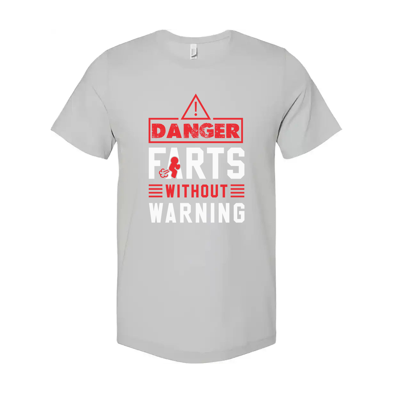 Danger Farts Without Warning Unisex Graphic Tee Shirt Made With Soft Cotton For Comfortable Fit