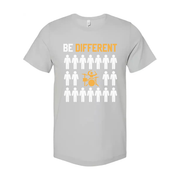 Be Different Unisex Graphic T Shirt With Drum Set Icon Design For Music Lovers Casual Wear