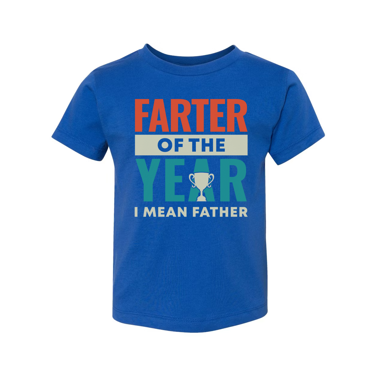 Farter Of The Year I Mean Father Unisex Cotton T Shirt Funny Gift Tee With Trophy Graphic