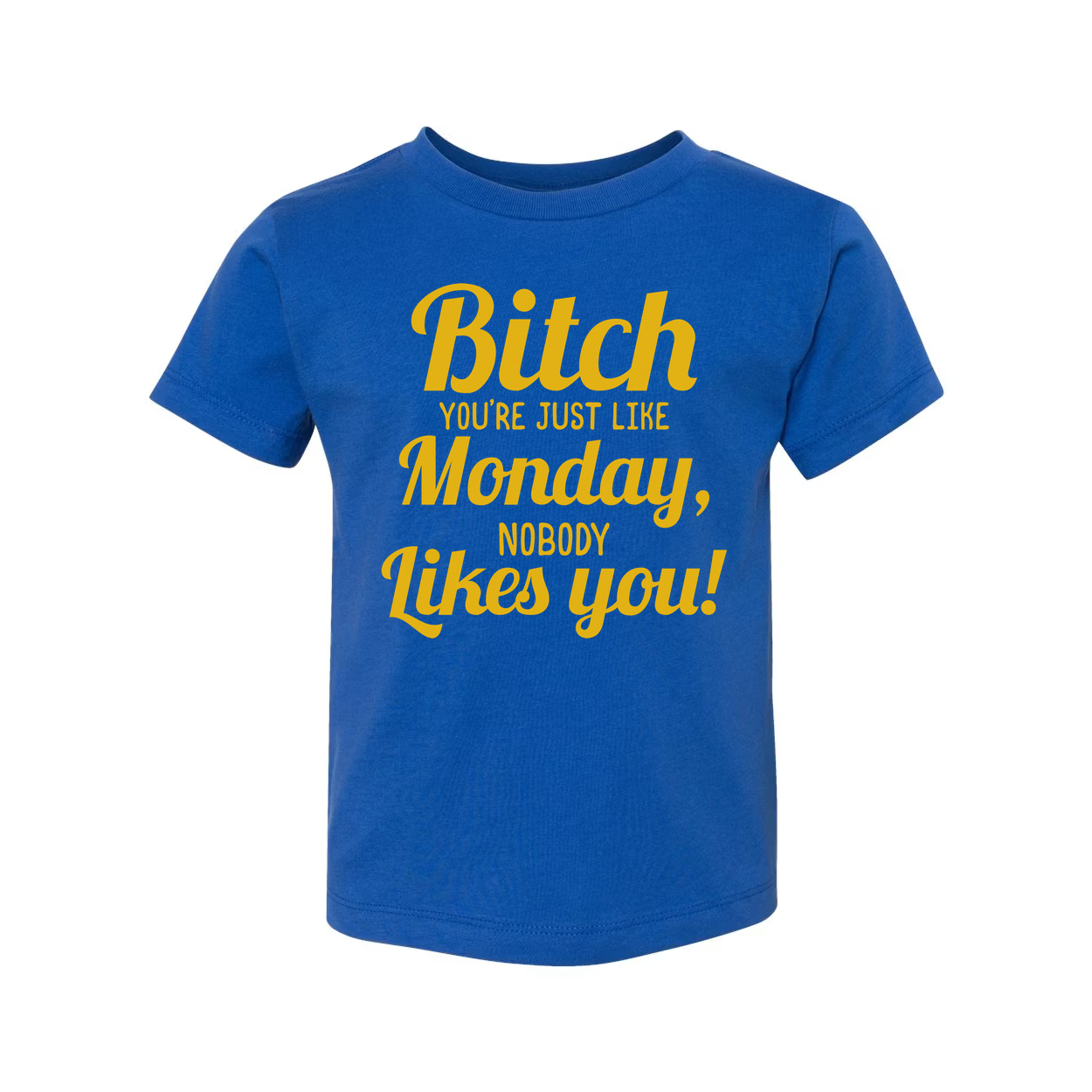 Bitch You're Just Like Monday Nobody Likes You Unisex T Shirt Graphic Tee Soft Cotton Short Sleeve