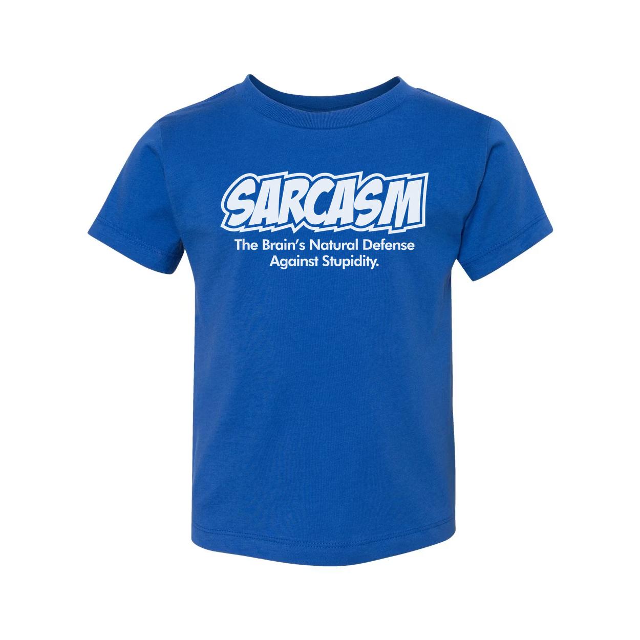 Unisex Sarcasm T Shirt With The Brain's Natural Defense Against Stupidity Graphic