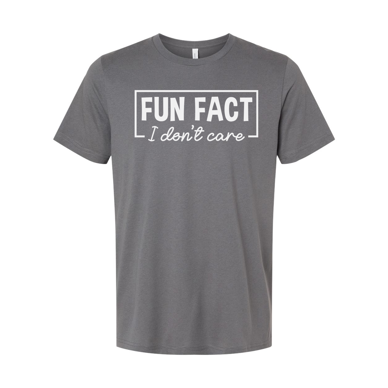 Sarcasm Unisex T Shirt Fun Fact I Don't Care Graphic Tee Soft Cotton Comfortable Fit for Men Women