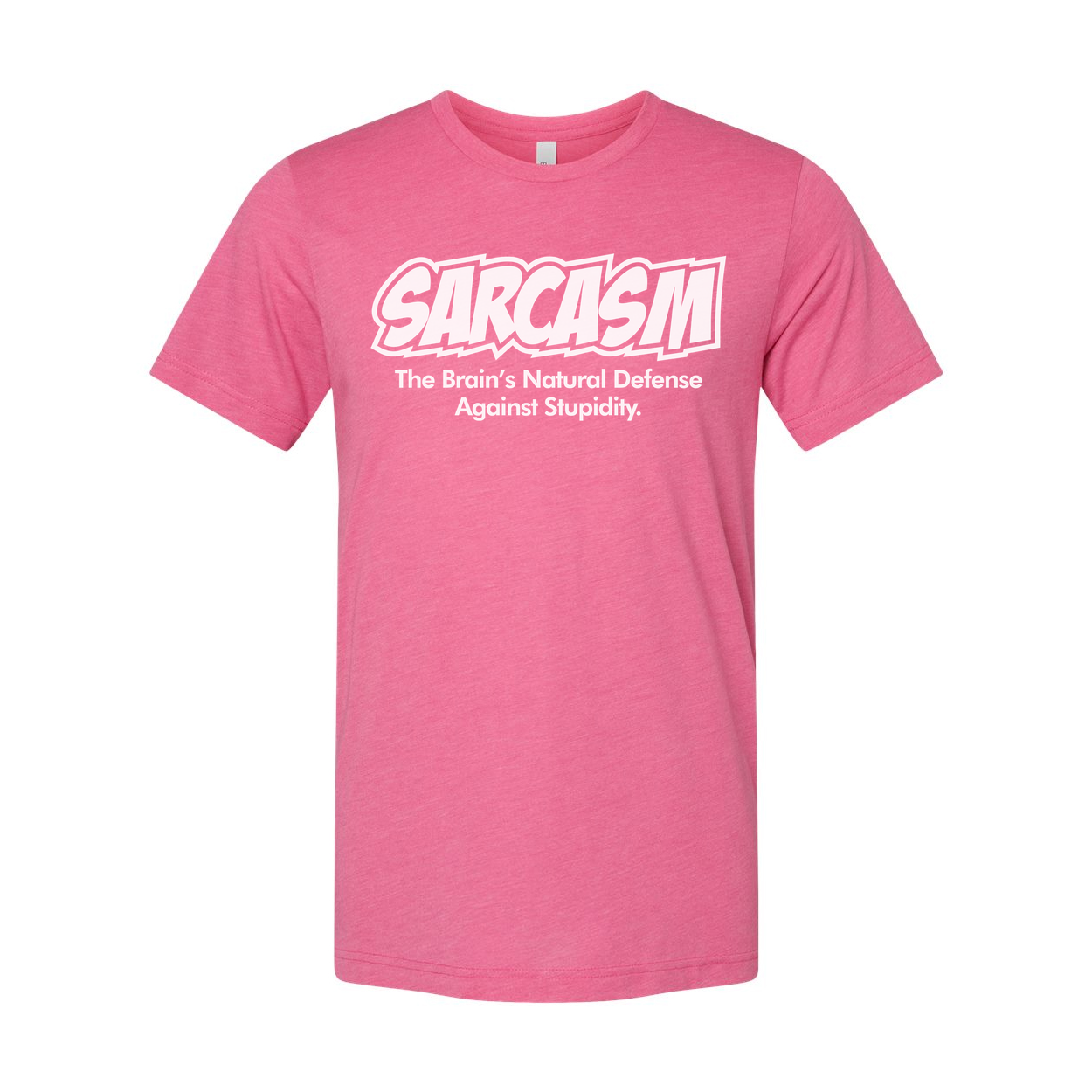 Unisex Sarcasm T Shirt With The Brain's Natural Defense Against Stupidity Graphic