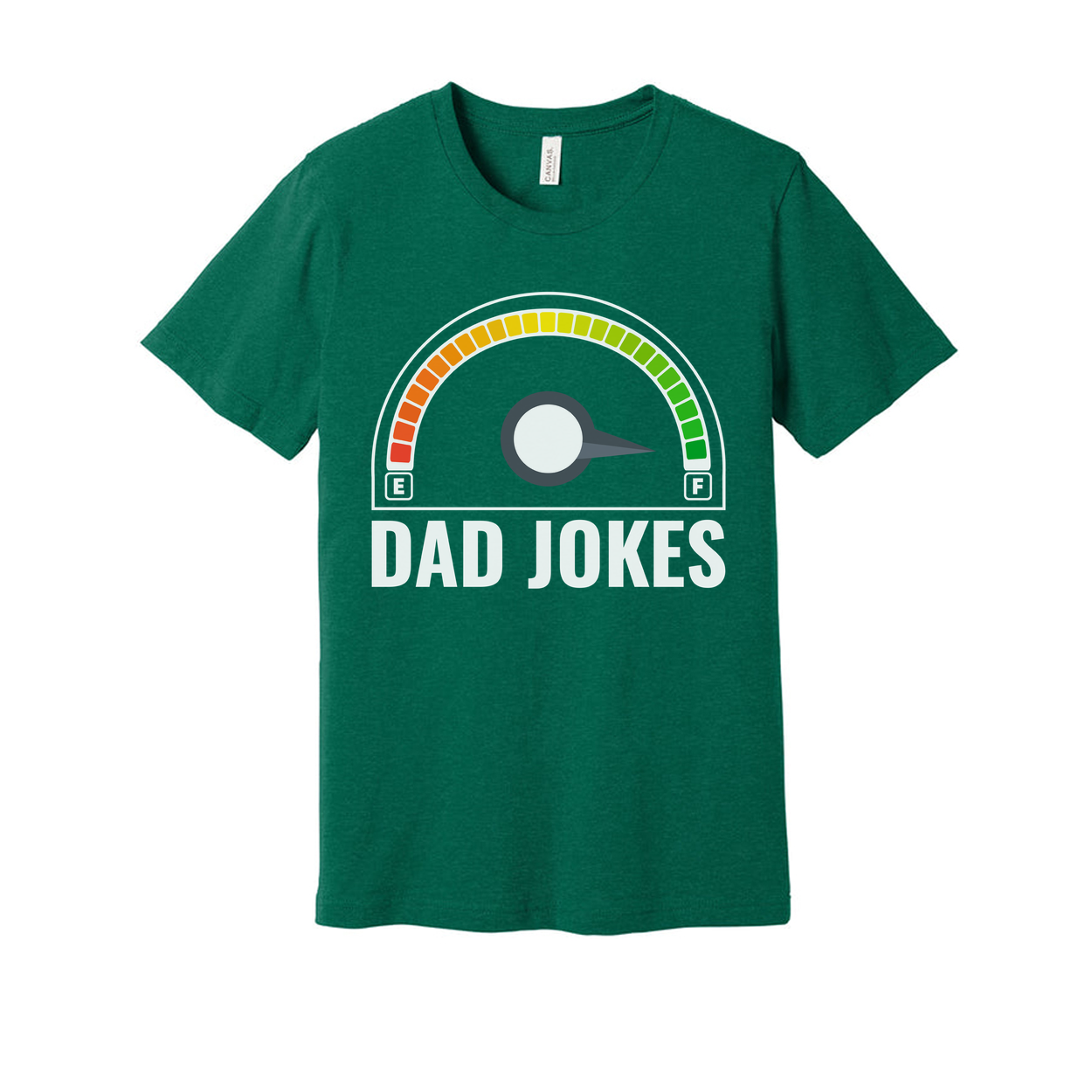 Soft Cotton Unisex Dad Jokes Graphic T Shirt With Full Color Gauge Arch Design For Casual Wear And Humor