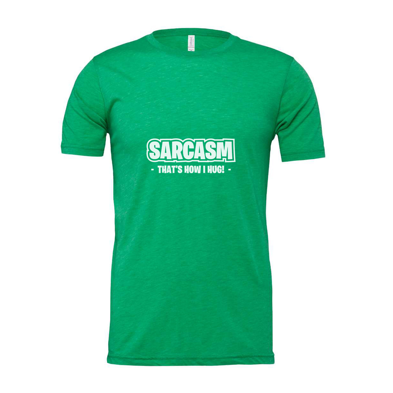 Casual Unisex Sarcasm Graphic T Shirt In White With Hilarious Quote That's How I Hug