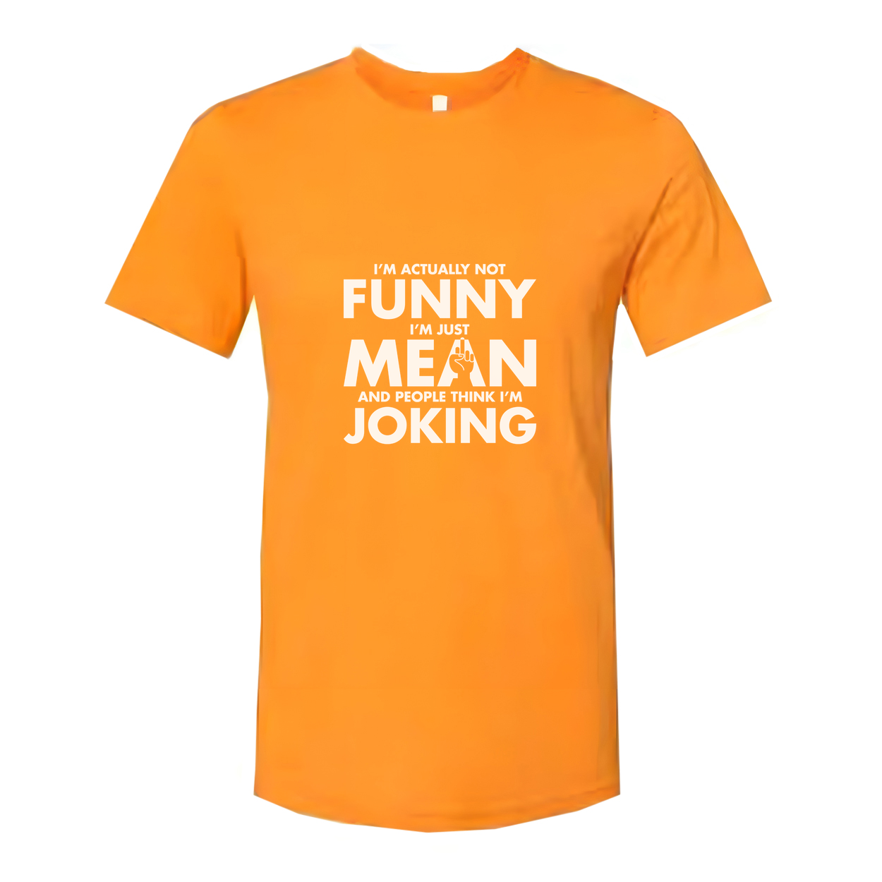 Unisex Sarcastic T Shirt Not Funny I Am Just Mean And People Think I Am Joking Graphic Tee