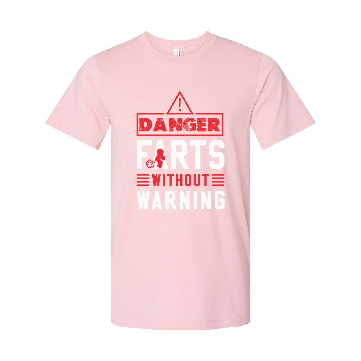 Danger Farts Without Warning Unisex Graphic Tee Shirt Made With Soft Cotton For Comfortable Fit