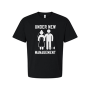 Under New Management Humor Unisex T Shirt With Couple Silhouette Graphic Print Design