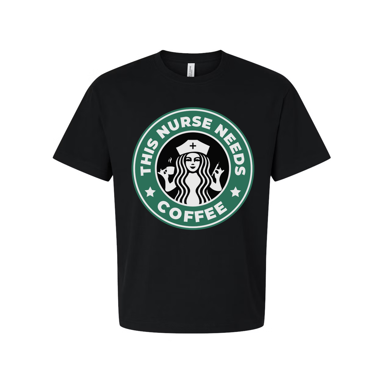 Humorous This Nurse Needs Coffee Unisex T Shirt With Nurse Coffee Circle Logo Graphic