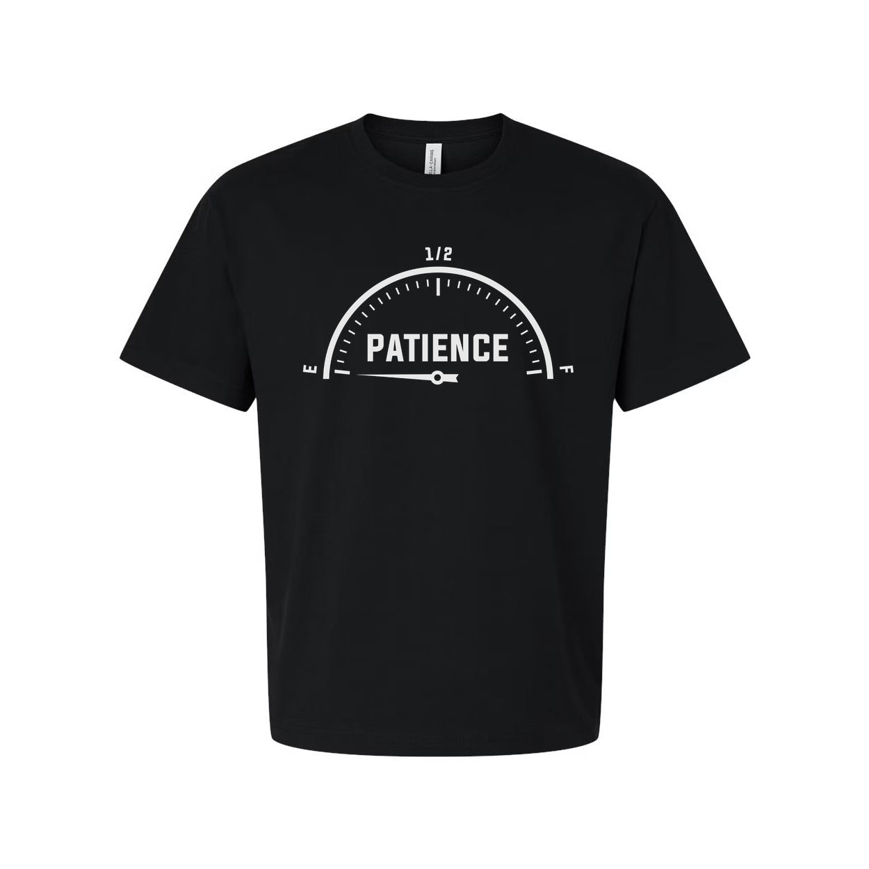Patience Gauge Graphic Unisex Short Sleeve T Shirt With White Cotton Fabric And Soft Feel