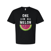 One In A Melon Unisex T Shirt With Watermelon Face Graphic