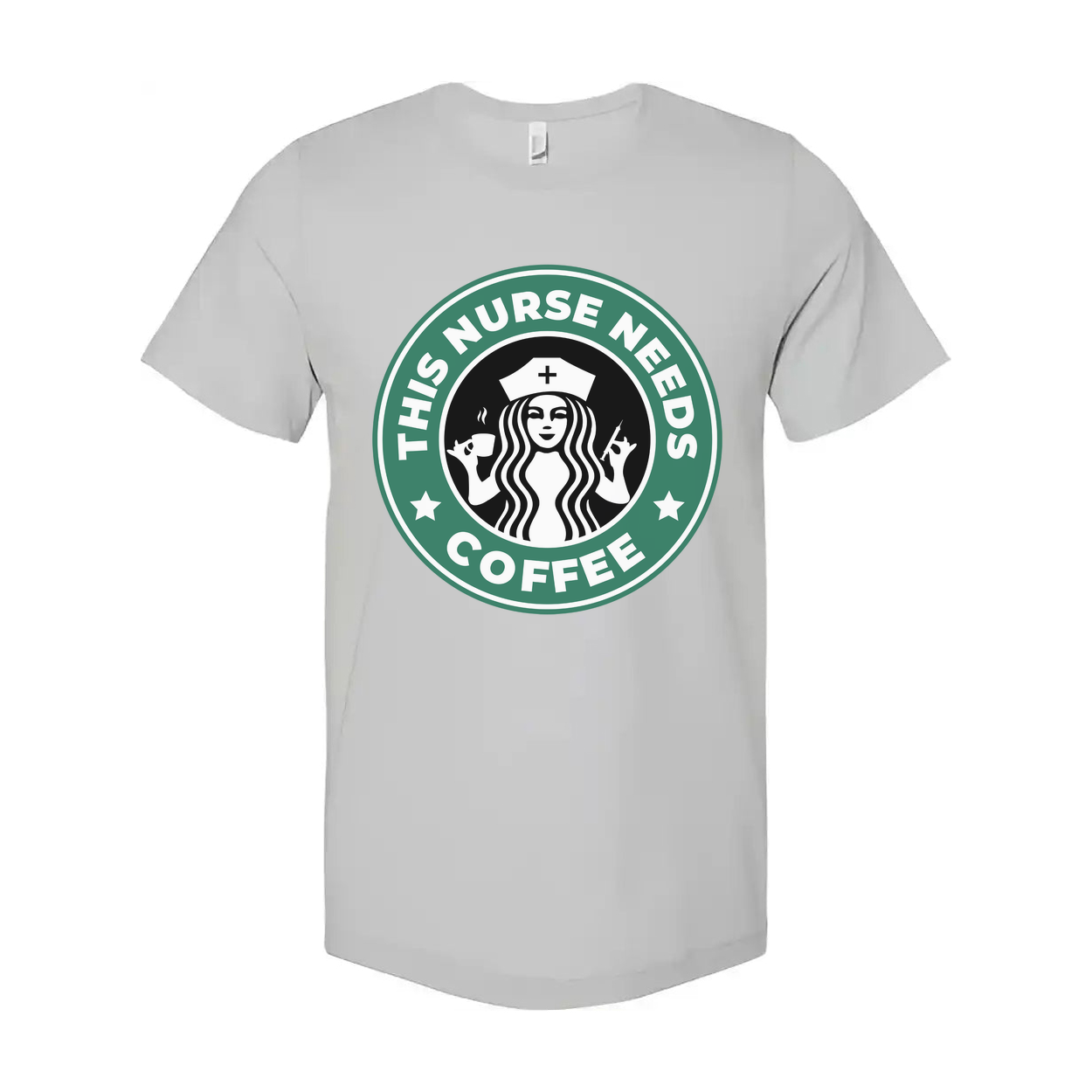 Humorous This Nurse Needs Coffee Unisex T Shirt With Nurse Coffee Circle Logo Graphic