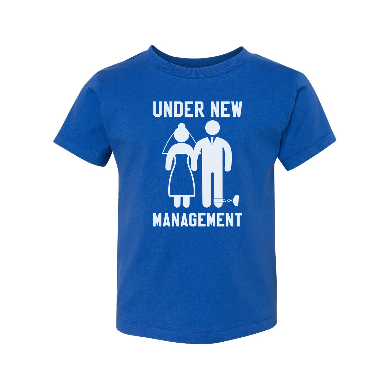 Under New Management Humor Unisex T Shirt With Couple Silhouette Graphic Print Design