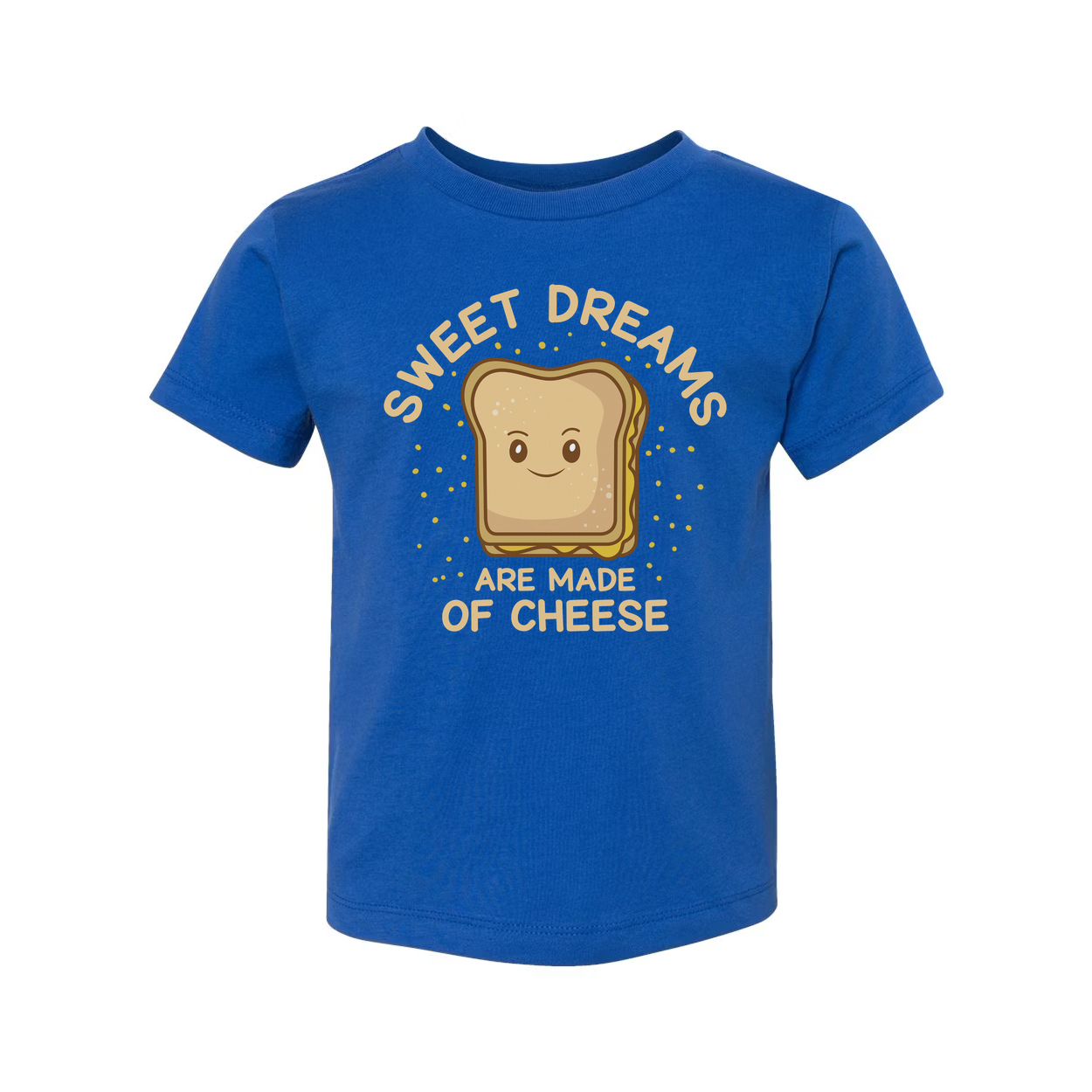 Sweet Dreams Are Made Of Cheese Toast Bread Slice Cartoon Graphic Tee For Cheese Lovers