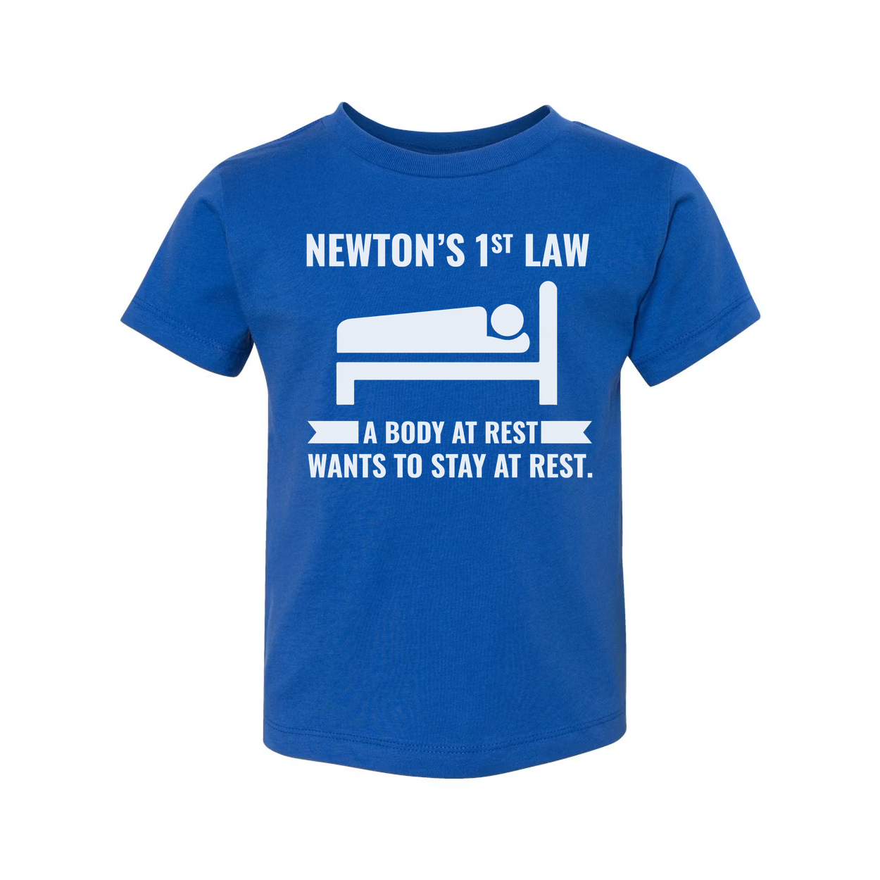Newton's First Law Humor T Shirt Unisex A Body At Rest Wants To Stay At Rest For Science Lovers