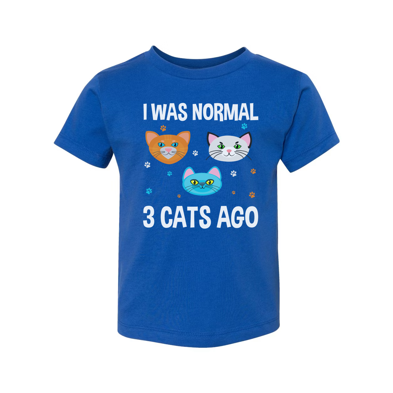 I Was Normal Three Cats Ago Funny Cat Graphic Tee for Unisex Adults White Cotton T Shirt