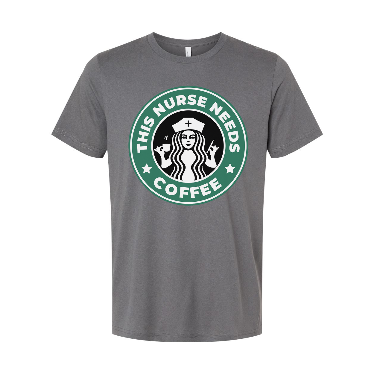 Humorous This Nurse Needs Coffee Unisex T Shirt With Nurse Coffee Circle Logo Graphic