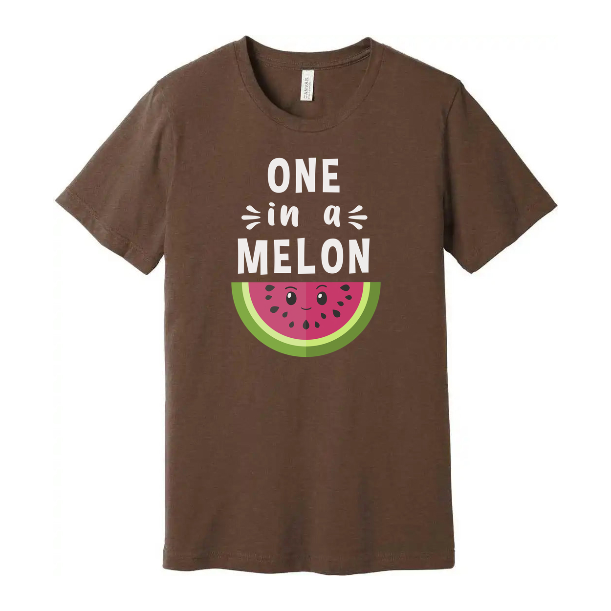 One In A Melon Unisex T Shirt With Watermelon Face Graphic
