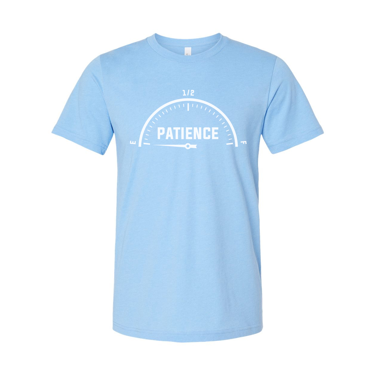 Patience Gauge Graphic Unisex Short Sleeve T Shirt With White Cotton Fabric And Soft Feel