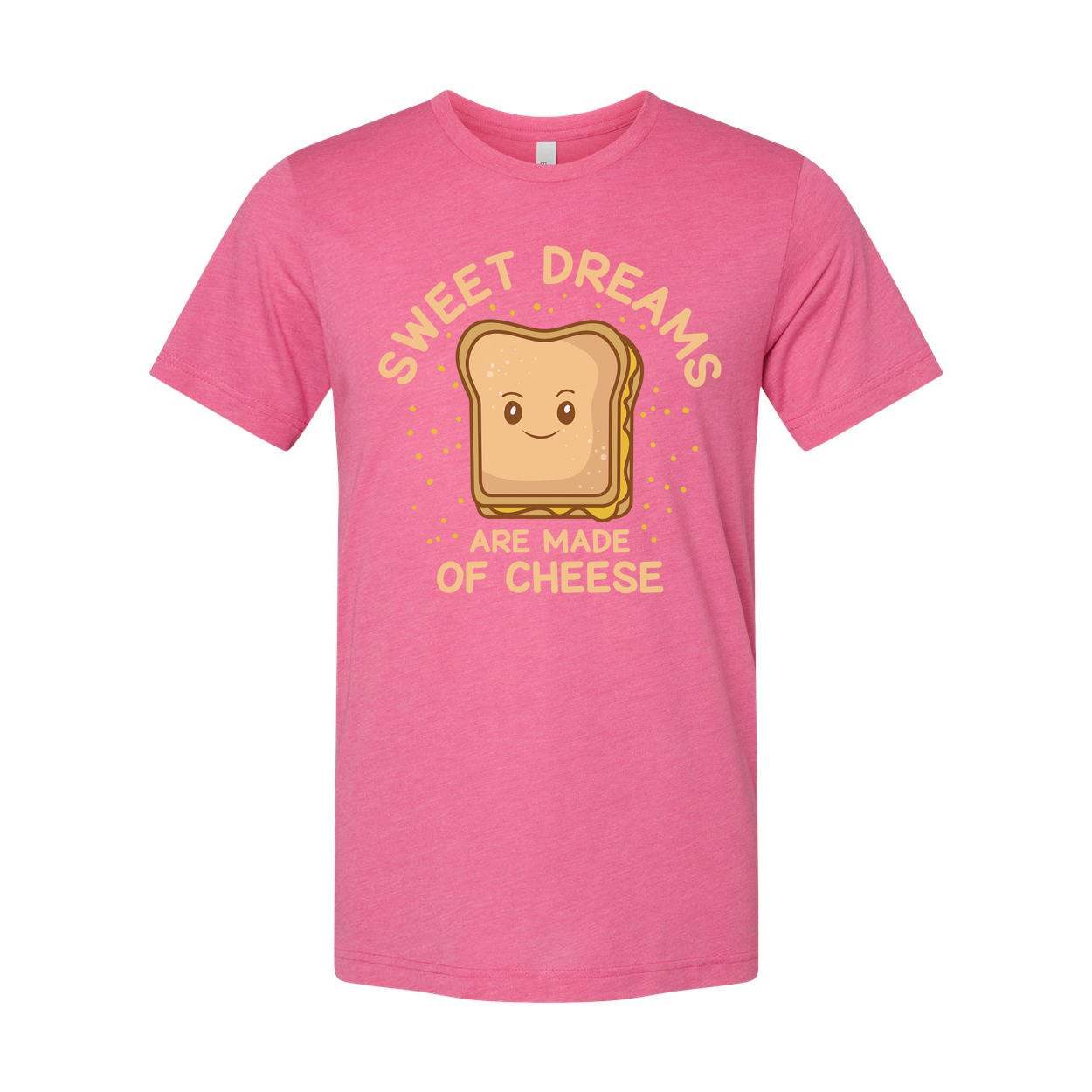 Sweet Dreams Are Made Of Cheese Toast Bread Slice Cartoon Graphic Tee For Cheese Lovers