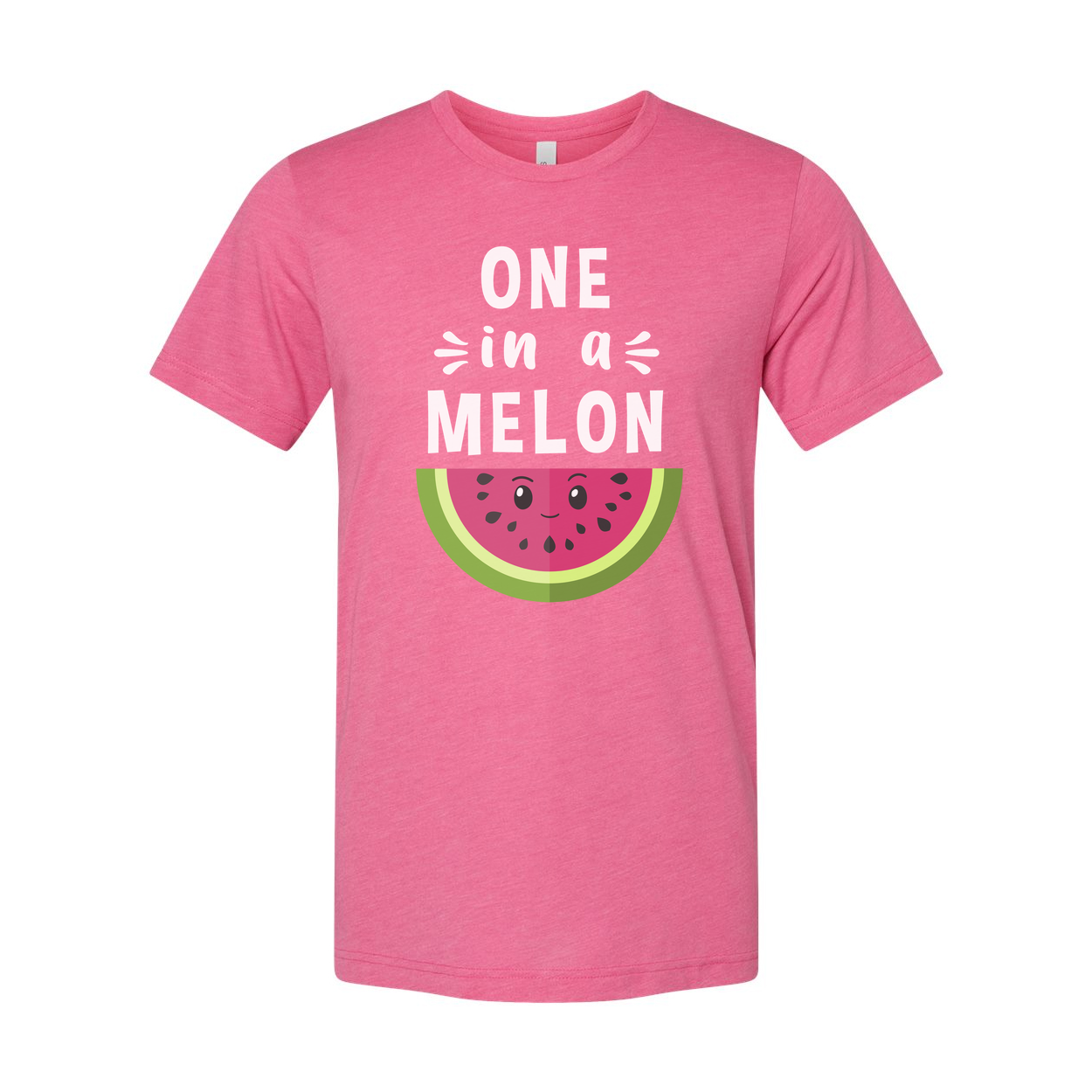 One In A Melon Unisex T Shirt With Watermelon Face Graphic