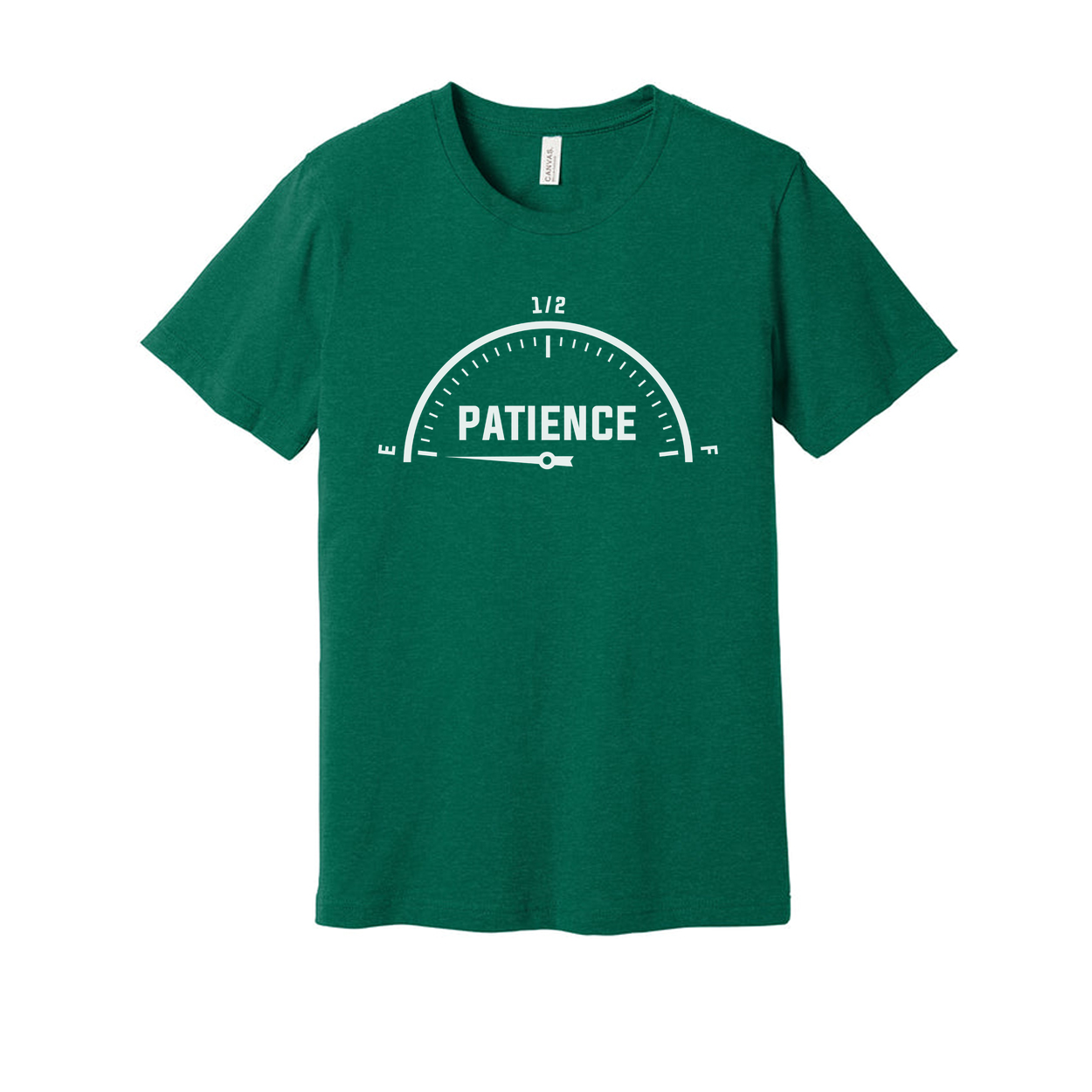 Patience Gauge Graphic Unisex Short Sleeve T Shirt With White Cotton Fabric And Soft Feel