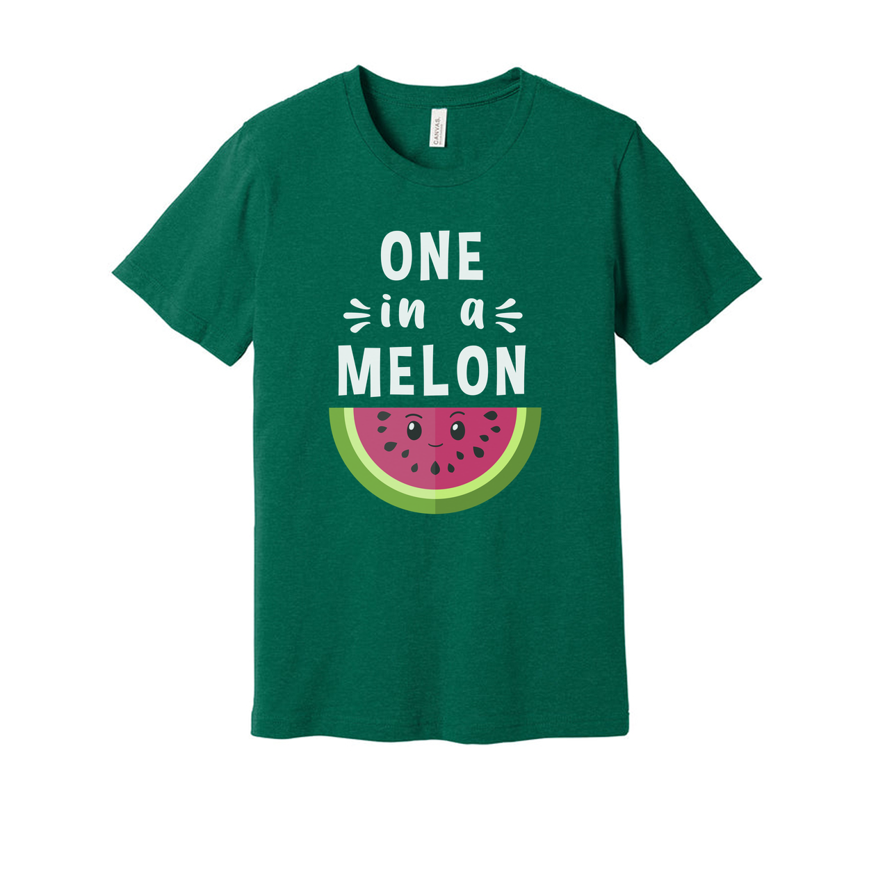 One In A Melon Unisex T Shirt With Watermelon Face Graphic