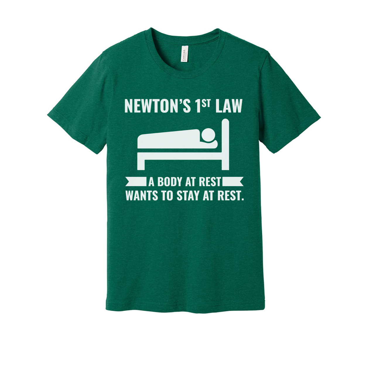 Newton's First Law Humor T Shirt Unisex A Body At Rest Wants To Stay At Rest For Science Lovers