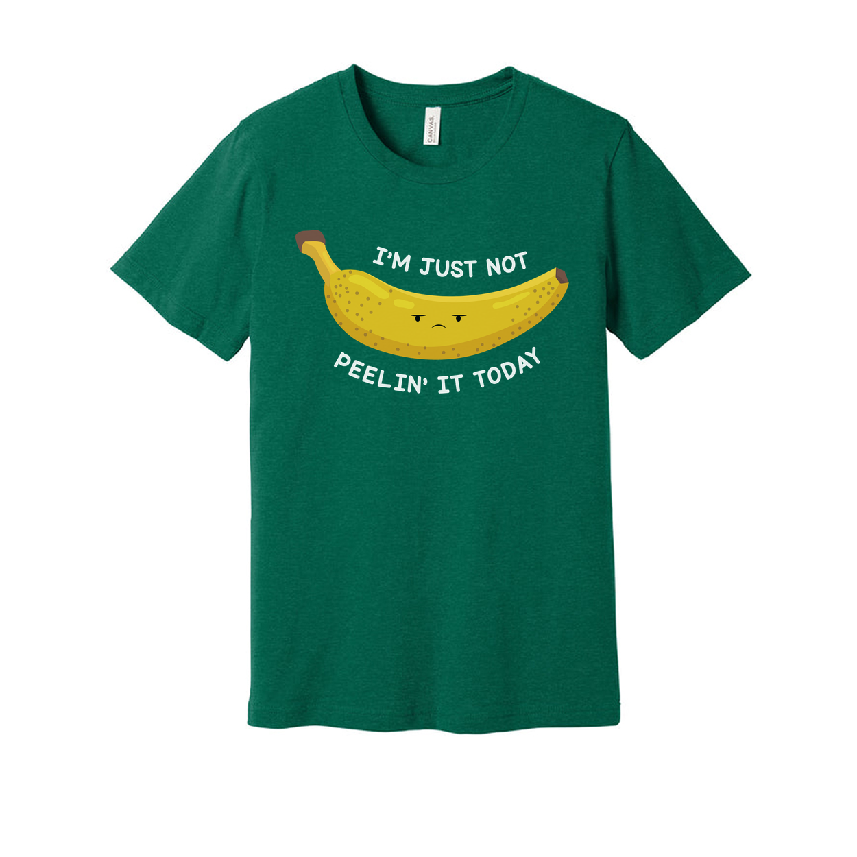 Unisex Banana Graphic T Shirt With Funny Quote I Am Just Not Peelin' It Today Cotton Tee