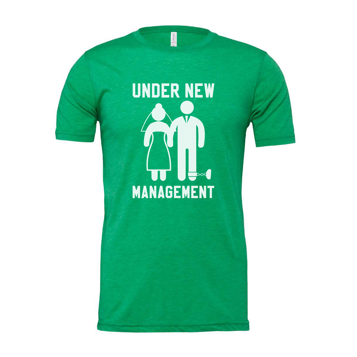 Under New Management Humor Unisex T Shirt With Couple Silhouette Graphic Print Design