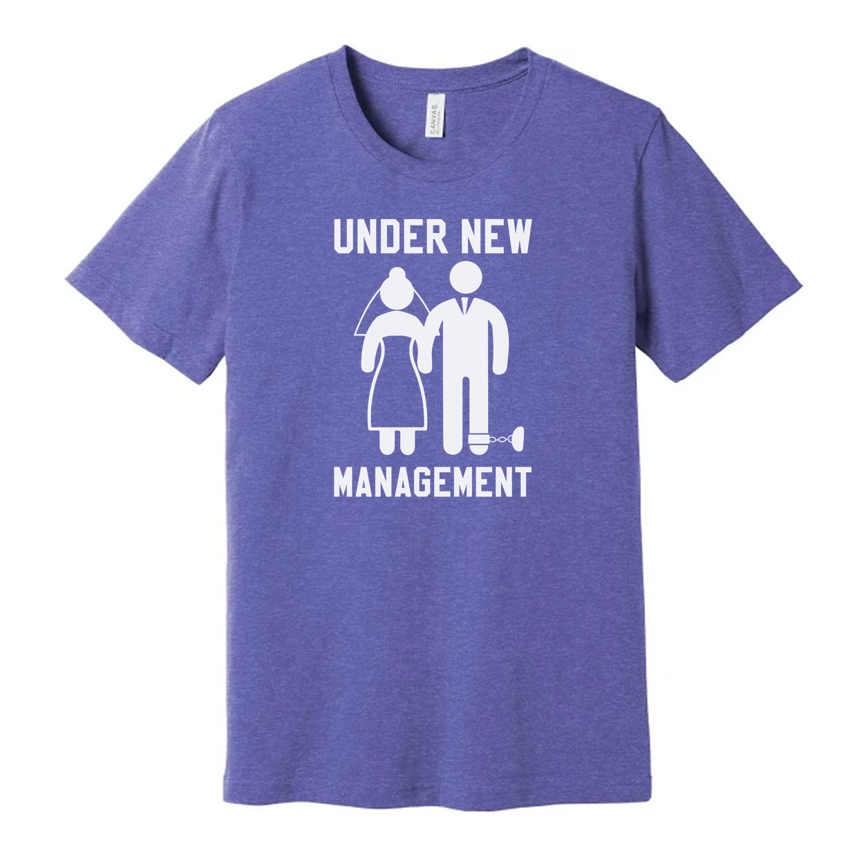 Under New Management Humor Unisex T Shirt With Couple Silhouette Graphic Print Design