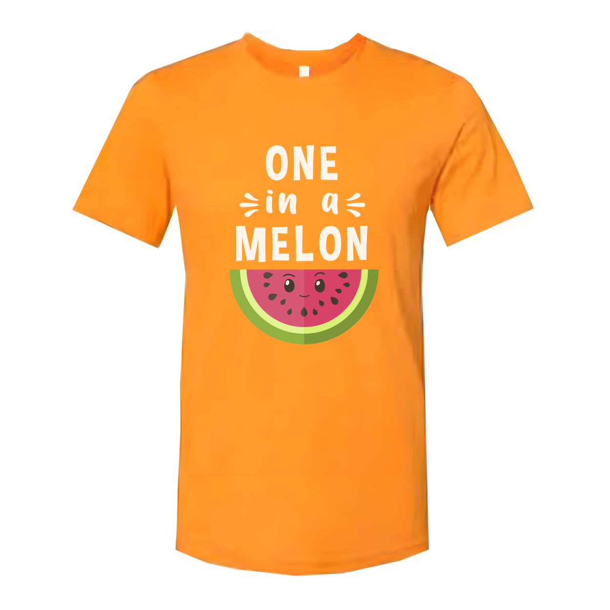 One In A Melon Unisex T Shirt With Watermelon Face Graphic