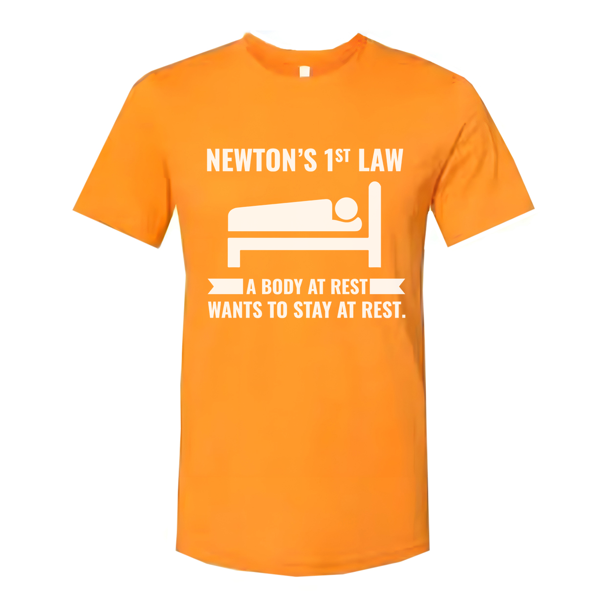 Newton's First Law Humor T Shirt Unisex A Body At Rest Wants To Stay At Rest For Science Lovers