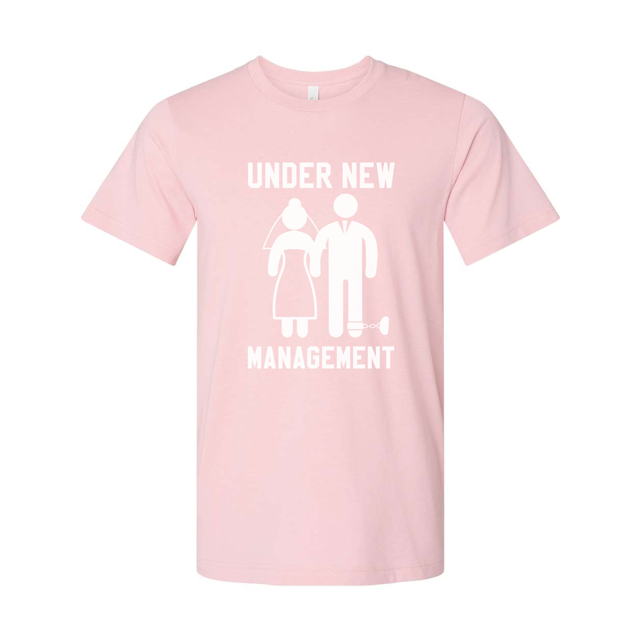 Under New Management Humor Unisex T Shirt With Couple Silhouette Graphic Print Design