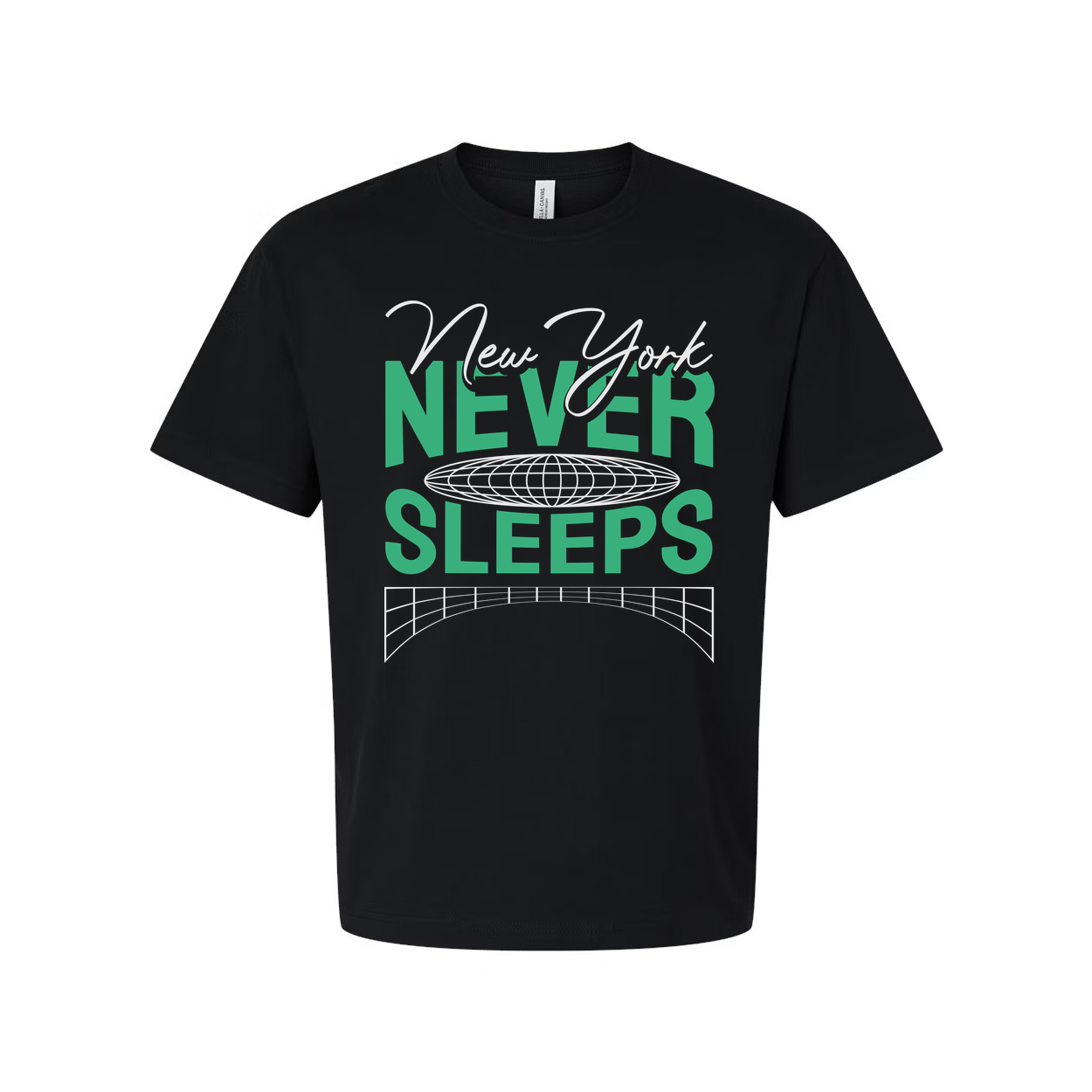 New York Never Sleeps Graphic T Shirt Unisex Tee With City Design Vintage Style