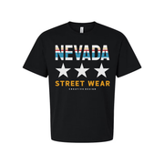 Nevada Street Wear Graphic T Shirt Unisex Crew Neck Stars And Stripes Logo Print