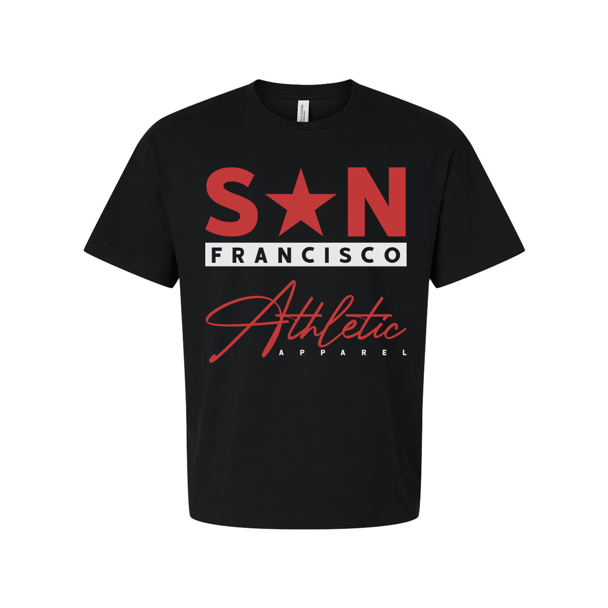 San Francisco Athletic Apparel Unisex T Shirt Graphic Tee With Bold San Francisco Branding For Everyday Wear